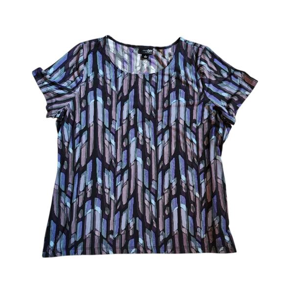 East 5th Tops - East 5th Multicolor Geometric Blouse